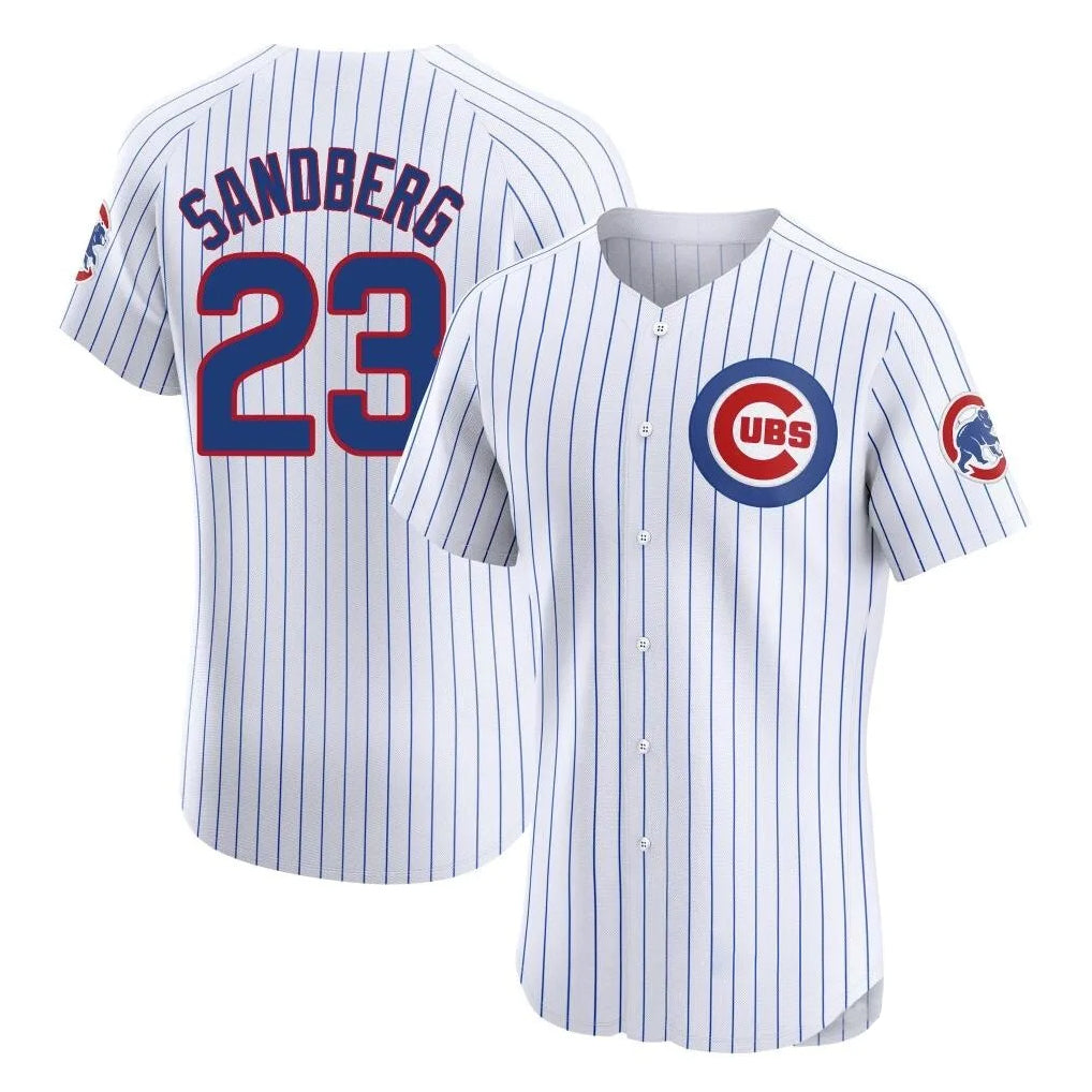 Chicago Cubs #23 Ryne Sandberg Player White CONTON Limited Elite Home Game Stitched Jerseys
