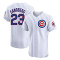 Chicago Cubs #23 Ryne Sandberg Player White CONTON Limited Elite Home Game Stitched Jerseys