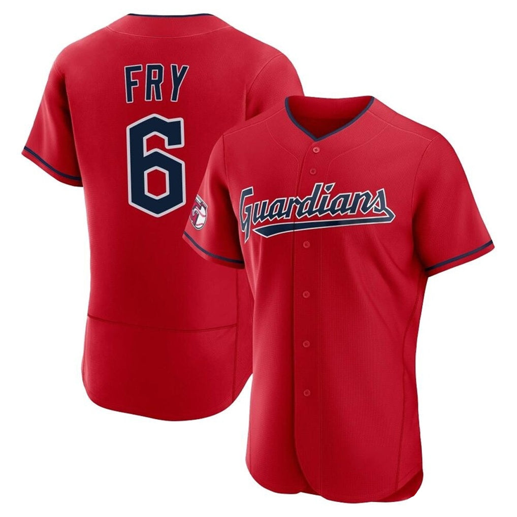 Cleveland Guardians #6 David Fry Player Red CONTON Limited Elite Home Stitched Jerseys
