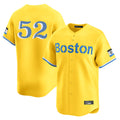 Boston Red Sox #52 Wilyer Abreu Player Yellow CONTON Limited Home Game Stitched Jerseys1