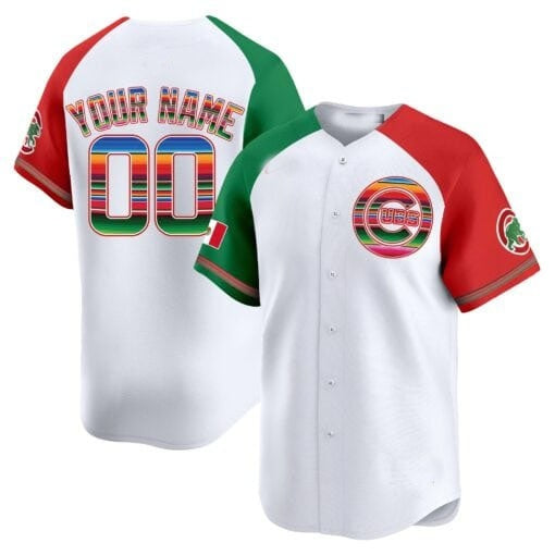 Custom Chicago Cubs Mexico Vapor Premier Limited Jersey ¨C White 2 CONTON