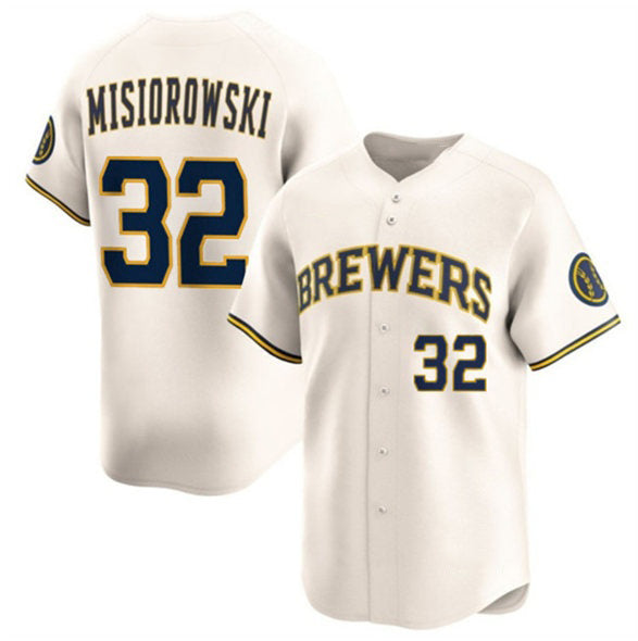 Milwaukee Brewers #32 Jacob Misiorowski Cream CONTON 2025 Limited Stitched Jersey