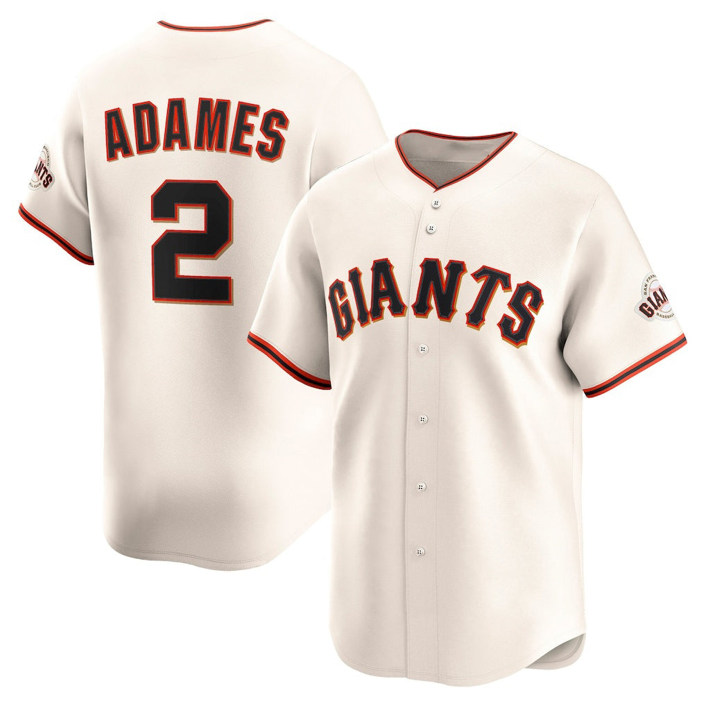 San Francisco Giants #2 Willy Adames Cream CONTON Home Limited Player Jersey