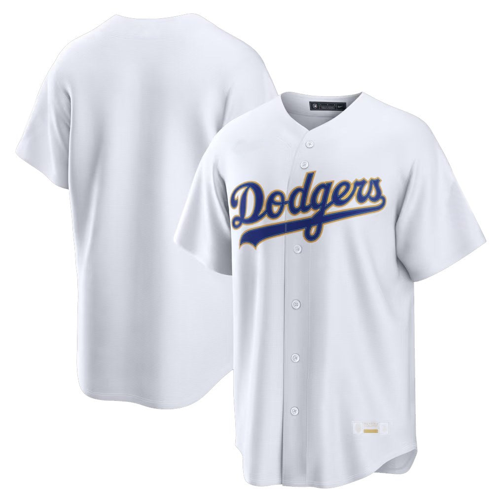 Los Angeles Dodgers Blank Player Gold White CONTON 2026 Collection Stadium Limited Stitched Jerseys