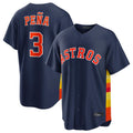 Houston Astros #3 Jeremy Pena Player Navy CONTON Home Game Stitched Jerseys