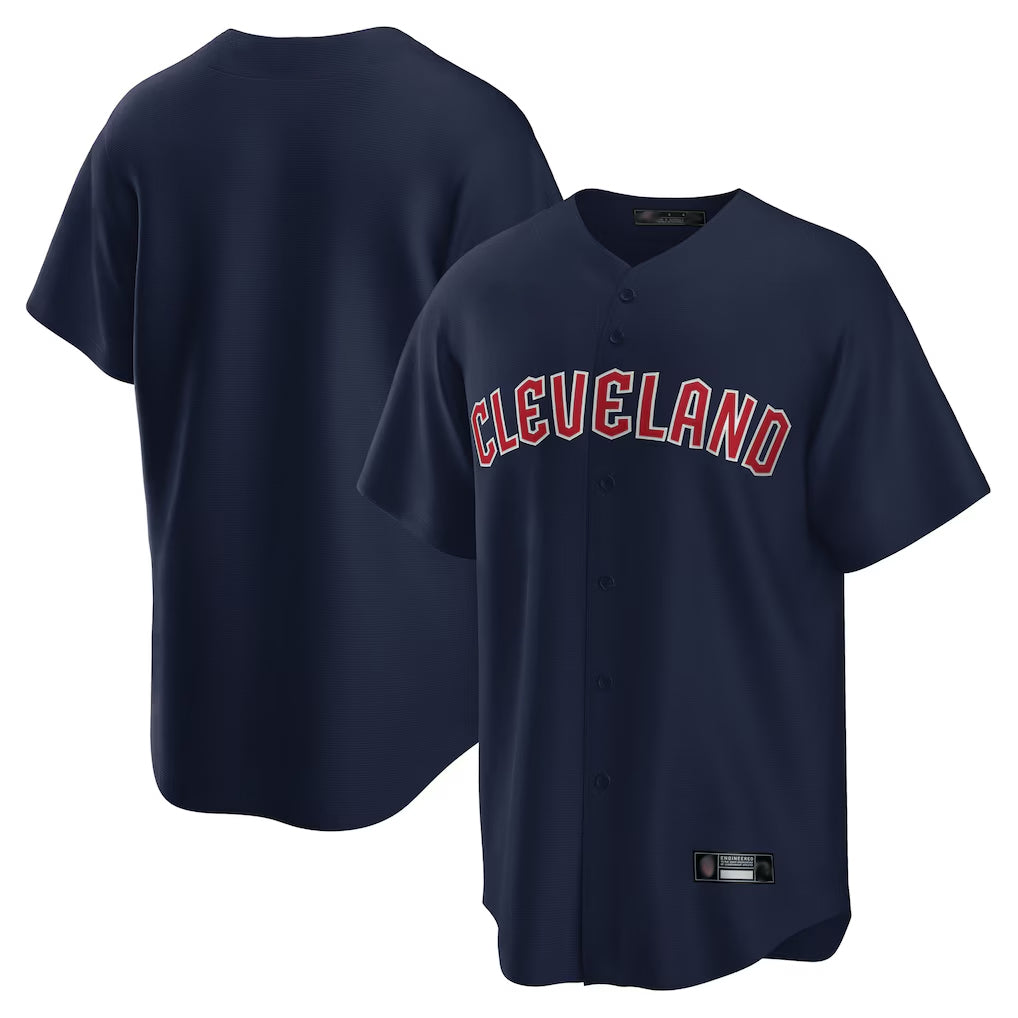 Cleveland Guardians Blank Player Navy CONTON Game Home Stitched Jerseys