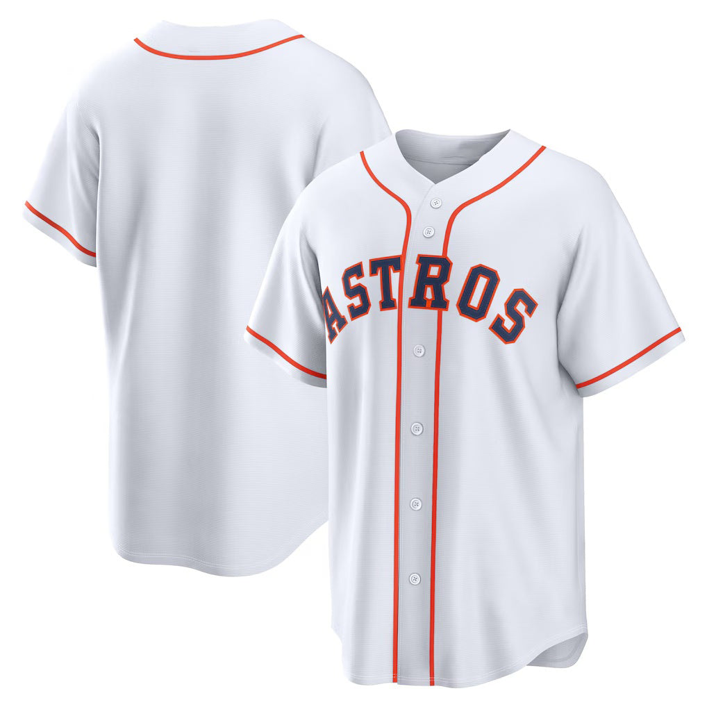 Houston Astros White CONTON Home Replica Jersey
