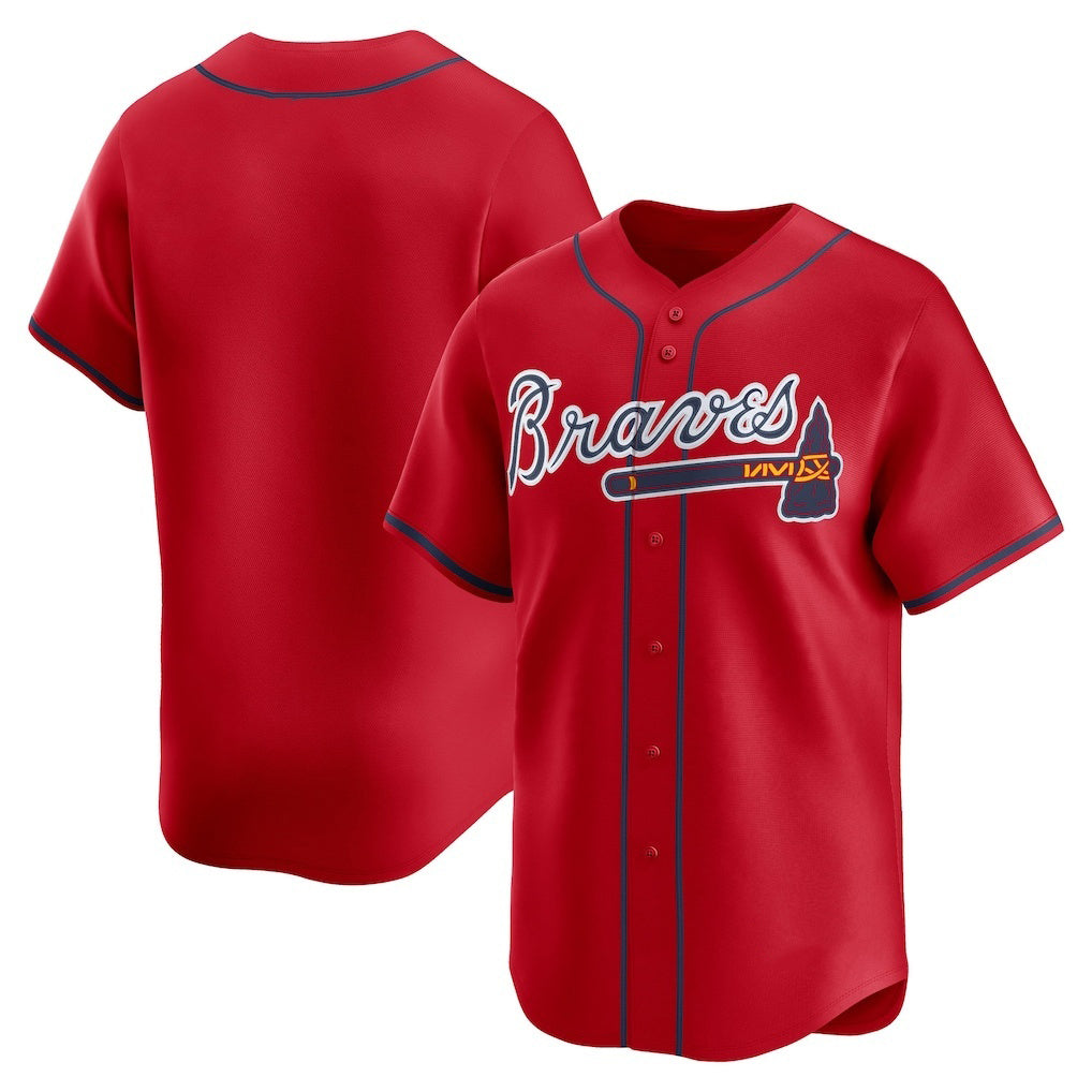 Atlanta Braves Red CONTON Alternate Limited Jersey