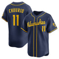 Milwaukee Brewers #11 Jackson Chourio Navy CONTON Alternate 2 Limited Jersey