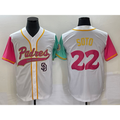 San Diego Padres #22 Juan Soto White CONTON NEW 2023 City Connect Cool Base Stitched Jersey
