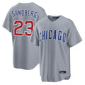 Chicago Cubs #23 Ryne Sandberg Player Gray CONTON Home Game Stitched Jerseys