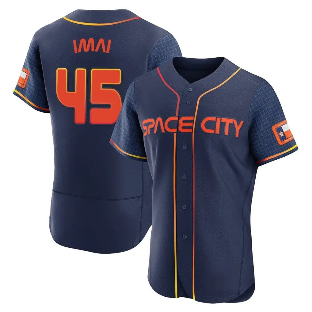 Houston Astros #45 Tatsuya Imai Player Navy CONTON City Connect Limited Elite Home Stitched Jerseys