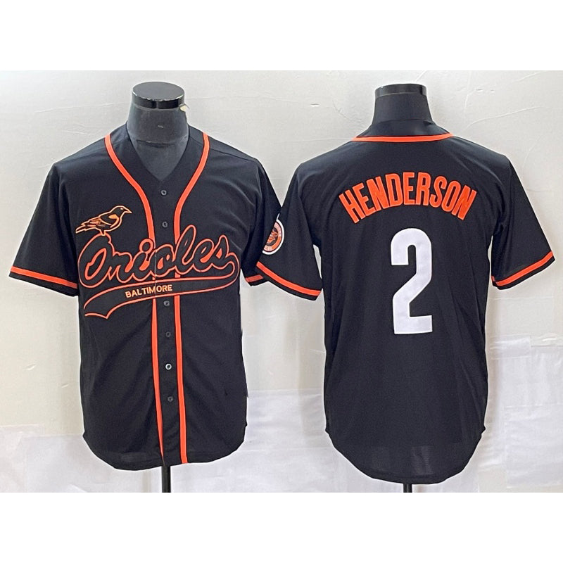 Baltimore Orioles #2 Gunnar Henderson Black CONTON Cool Base Stitched Jersey