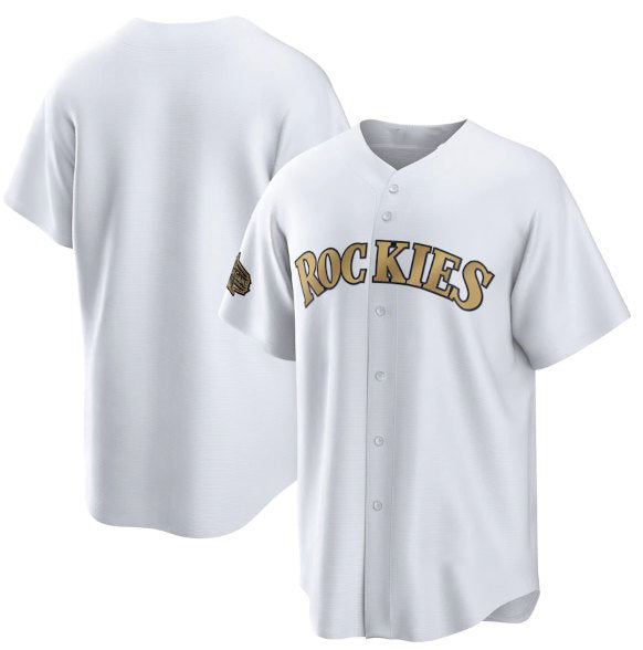 Colorado Rockies Blank White CONTON 2022 All-Star Cool Base Stitched Jersey