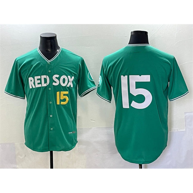 Boston Red Sox #15 Dustin Pedroia Green CONTON 2025 City Connect Limited Stitched Jersey