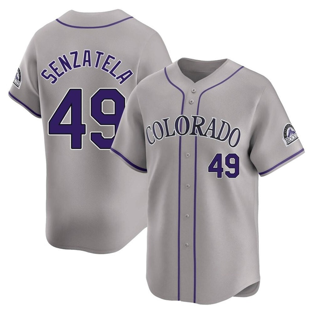 Colorado Rockies #49 Antonio Senzatela Player Gray CONTON Limited Home Stitched Jerseys