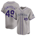 Colorado Rockies #49 Antonio Senzatela Player Gray CONTON Limited Home Stitched Jerseys