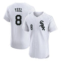 Chicago White Sox #8 Kyle Teel Player White CONTON Stripe Limited Elite Home Stitched Jerseys