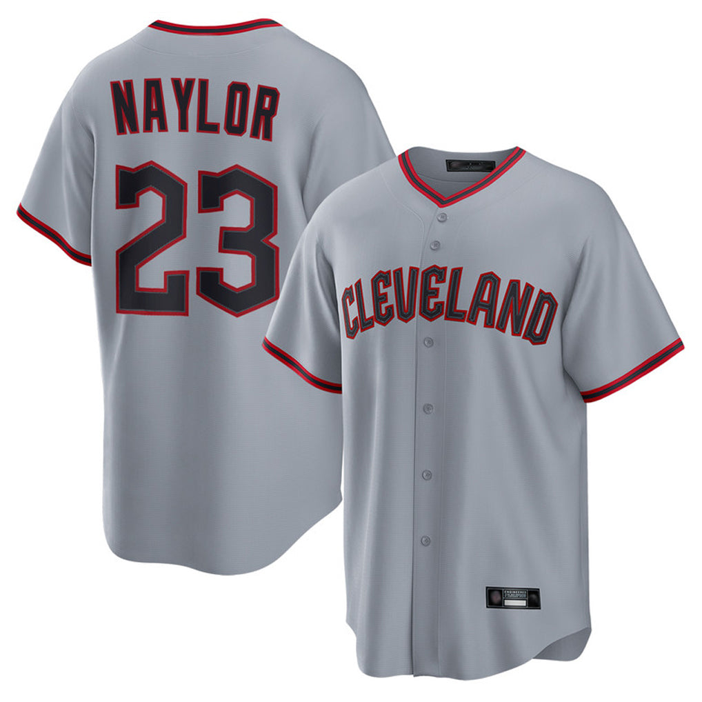 Cleveland Guardians #23 Bo Naylor Player Gray CONTON Home Game Stitched Jerseys