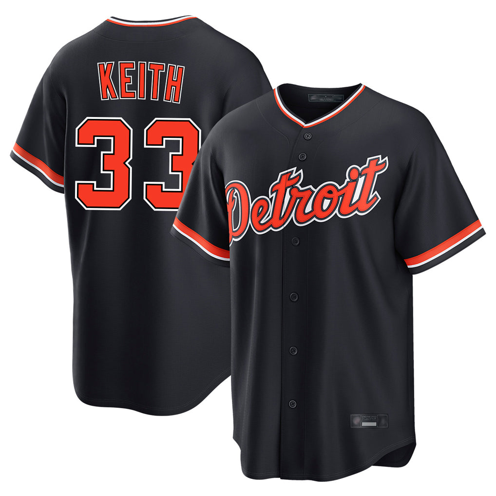 Detroit Tigers #33 Colt Keith Player Navy CONTON Home Game Stitched Jerseys