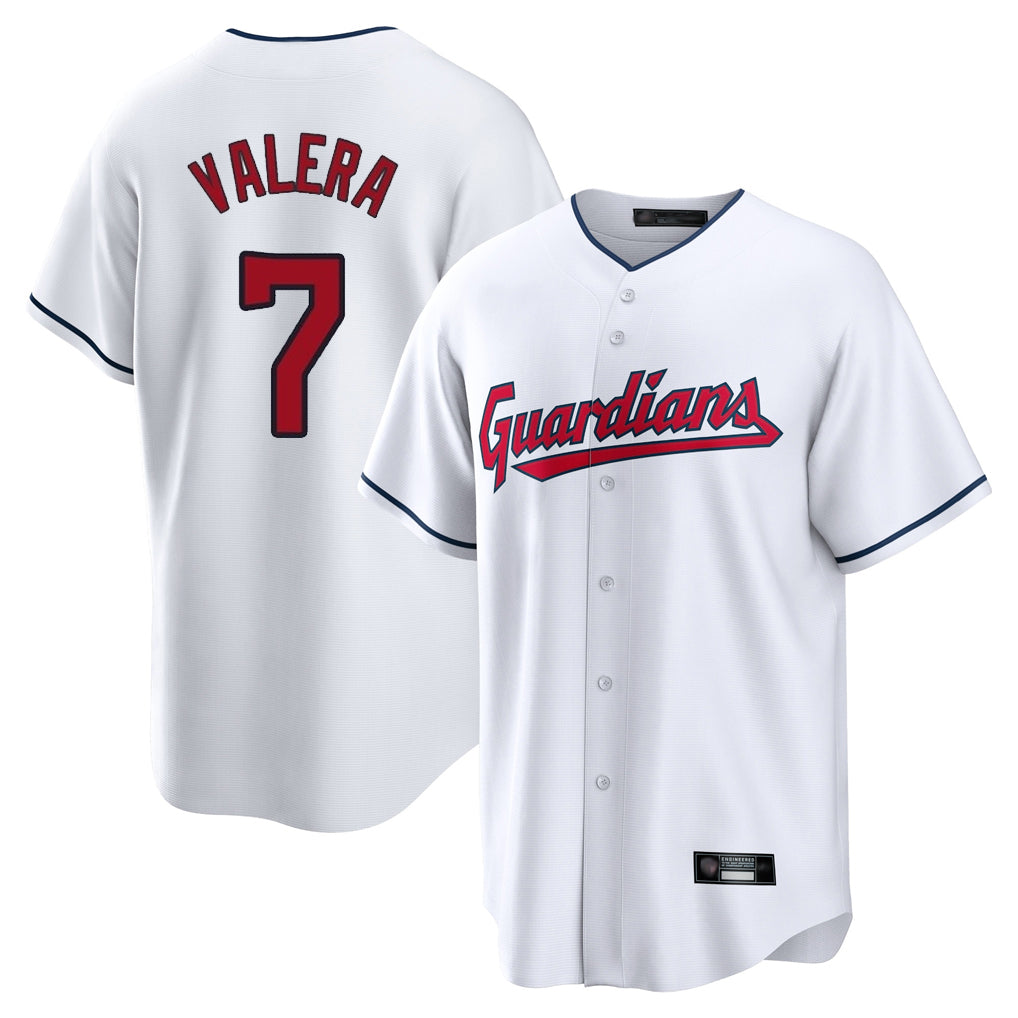 Cleveland Guardians #7 George Valera Player White CONTON Home Game Stitched Jerseys