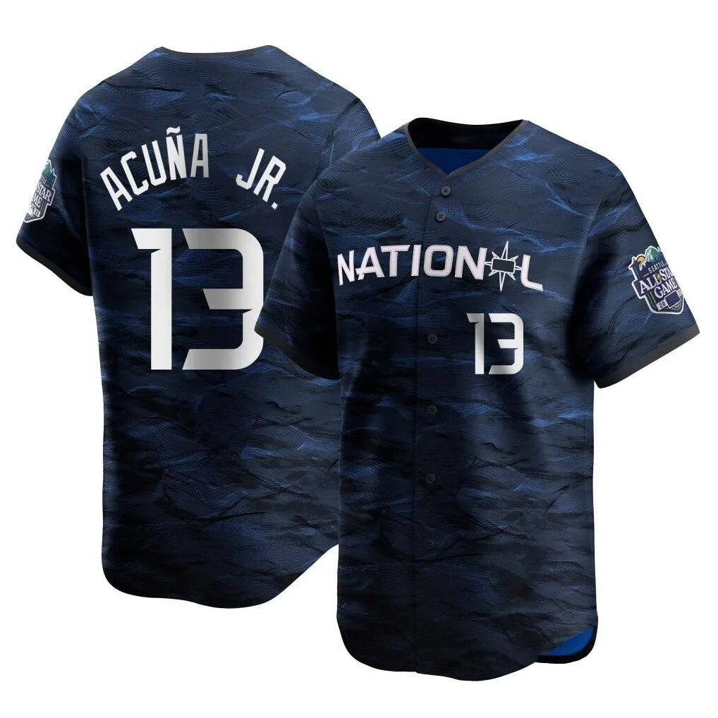 Atlanta Braves #13 Ronald Acuna Jr Player Royal CONTON National League All-Star Limited Game Stitched Jerseys
