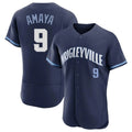Chicago Cubs #9 Miguel Amaya Player Navy CONTON City Connect Limited Elite Home Stitched Jerseys