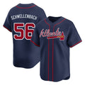 Atlanta Braves #56 Spencer Schwellenbach Player Navy CONTON Limited Home Game Stitched Jerseys
