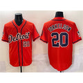 Detroit Tigers #20 Spencer Torkelson Orange CONTON With Patch Vapor Premier Limited Stitched Jersey