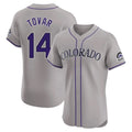 Colorado Rockies #14 Ezequiel Tovar Player Gray CONTON Limited Elite Home Stitched Jerseys