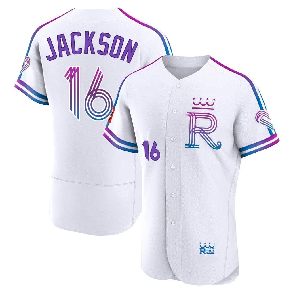 Kansas City Royals #16 Bo Jackson Player White CONTON 2026 City Connect Limited Elite Home Stitched Jerseys