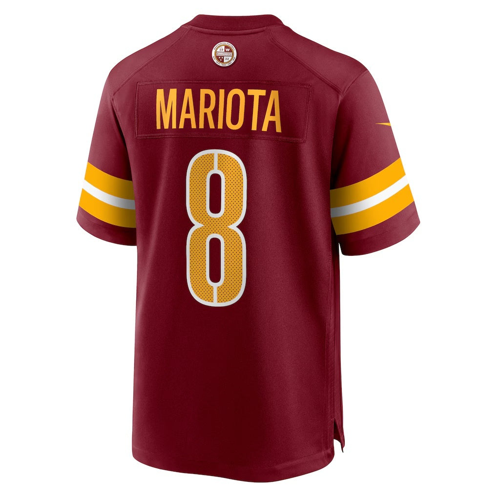 W.Commanders #8 Marcus Mariota Burgundy CONTON Team Game Jersey