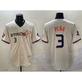 Houston Astros #3 Jeremy Pena Cream CONTON 2025 City Connect With Texas Patch Limited Stitched Jersey