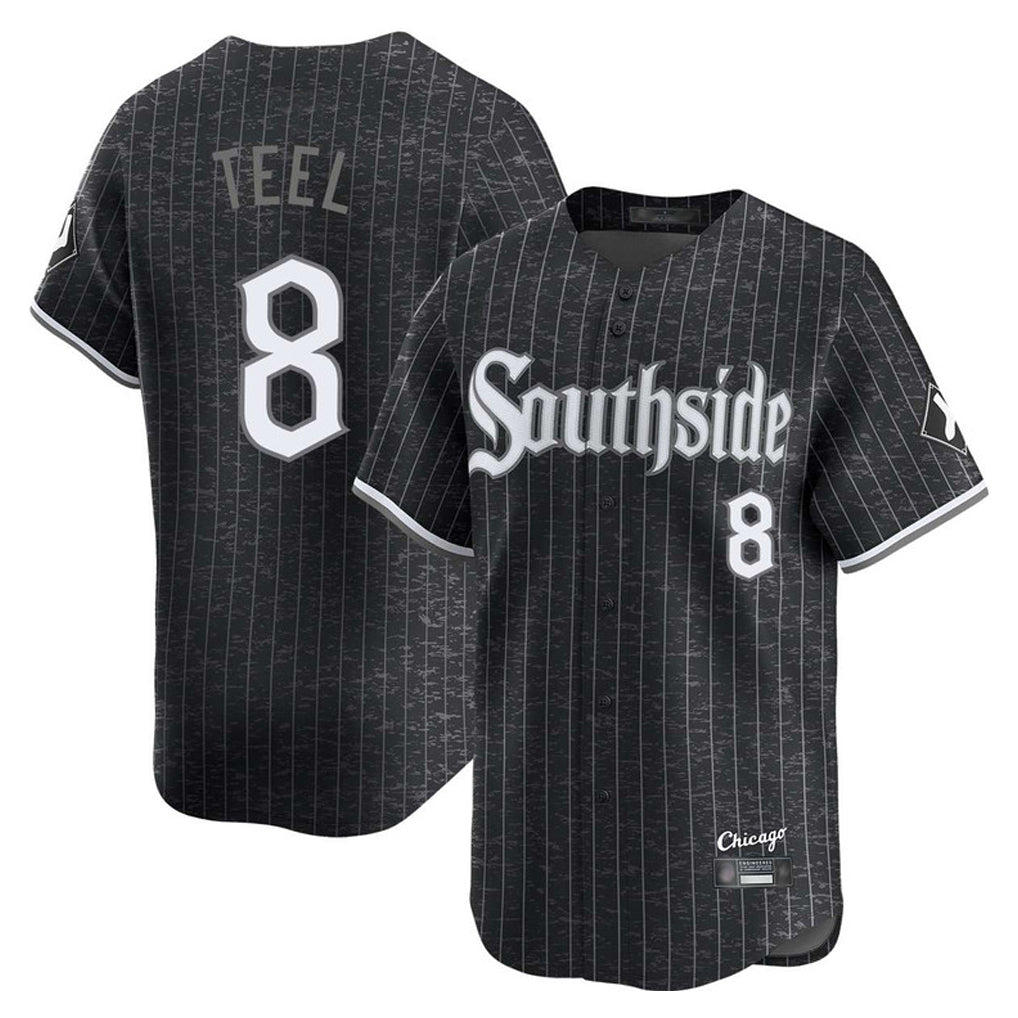 Chicago White Sox #8 Kyle Teel Player Black CONTON City Connect Limited Home Stitched Jerseys
