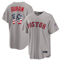 Boston Red Sox #16 Jarren Duran Player Gray CONTON Road USA 250 Fourth of July Home Game Stitched Jerseys