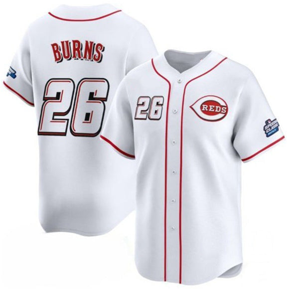 Cincinnati Reds #26 Chase Burns White CONTON 2025 Speedway Classic Home Limited Stitched Jersey