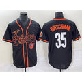Baltimore Orioles #35 Adley Rutschman Black CONTON With Patch Cool Base Stitched Jersey