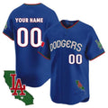 Custom Los Angeles Dodgers Mexico California Patch Vapor Premier Limited Jersey V3 ¨C Royal CONTON