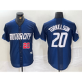 Detroit Tigers #20 Spencer Torkelson Number 2024 Navy CONTON City Connect Cool Base Limited Stitched Jersey