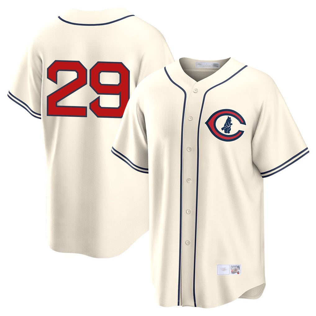 Chicago Cubs #29 Michael Busch Player Cream CONTON Field of Dreams Home Game Stitched Jerseys