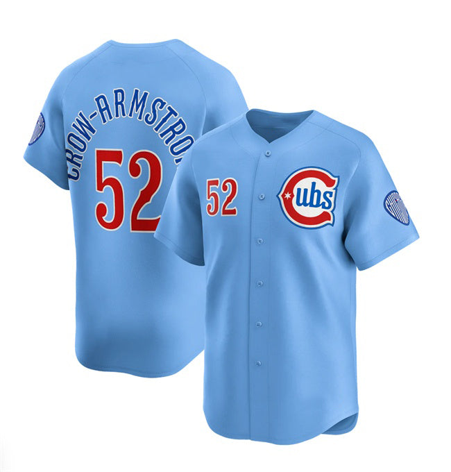 Chicago Cubs #52 Pete Crow-Armstrong 2024-25 Blue CONTON 2nd Alternate Limited Stitched Jersey
