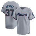 Miami Marlins #37 Anthony Bender Player Gray CONTON Home Limited Stitched Jerseys