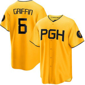 Pittsburgh Pirates #6 Konnor Griffin Yellow CONTON City Connect Limited Jersey
