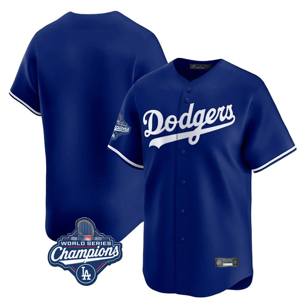 Los Angeles Dodgers Blank Player Royal CONTON Limited Home World Series Meet Stitched Jerseys