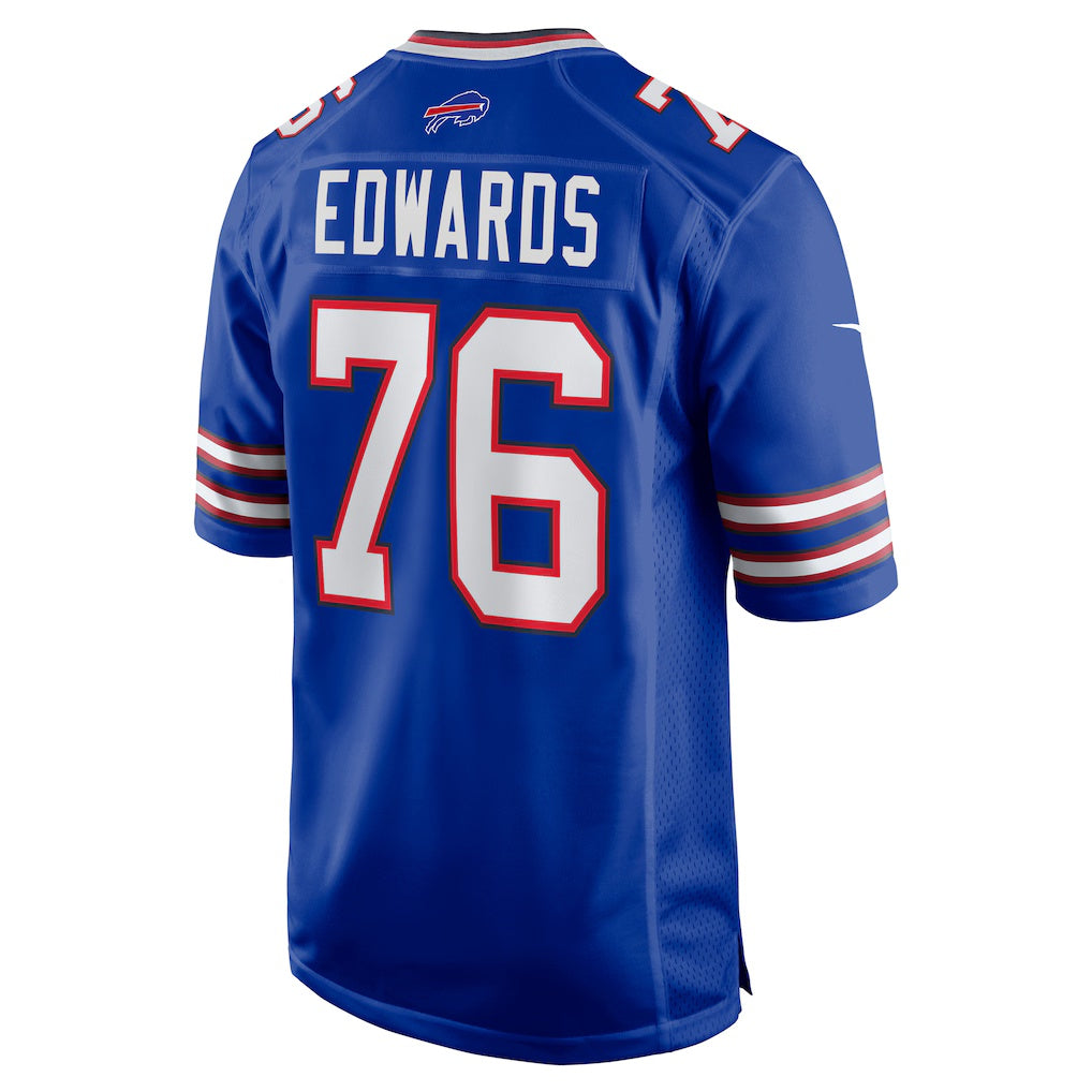 B.Bills #76 David Edwards Royal CONTON Game Jersey