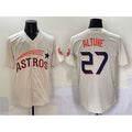Houston Astros #27 Jose Altuve Cream CONTON Throwback Cooperstown Collection Limited Stitched Jersey
