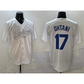 Los Angeles Dodgers #17 Shohei Ohtani White CONTON Fashion Cool Base Stitched Jersey