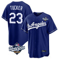 Los Angeles Dodgers #23 Kyle Tucker Player Royal CONTON World Series Game Stitched Jerseys