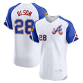 Atlanta Braves #28 Matt Olson White CONTON City Connect Elite Jersey 2
