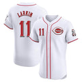 Cincinnati Reds #11 Barry Larkin Player White CONTON Limited Elite Home Stitched Jerseys